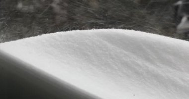 Rüzgâr esiyor, kar yağıyor.