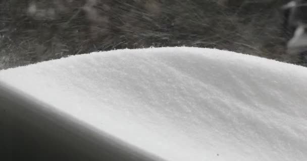 Vindblåsande Snö Snöstorm Drivande Snö — Stockvideo