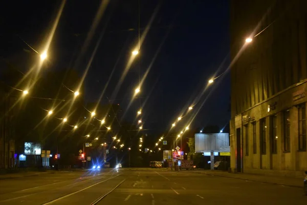 Ciudad Nocturna Vida Nocturna Metrópoli —  Fotos de Stock