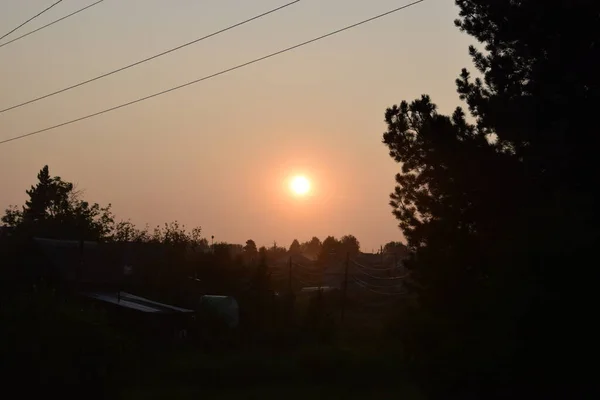 Amanecer Una Mañana Brumosa — Foto de Stock