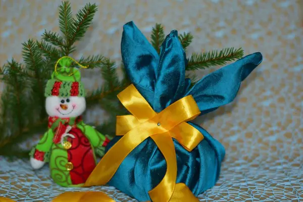 Muñeco Nieve Decoración Regalos Navidad — Foto de Stock