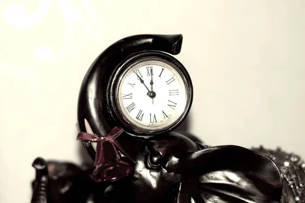 Elephant Clock Vintage Clock Time Interior Clock — Stock Photo, Image