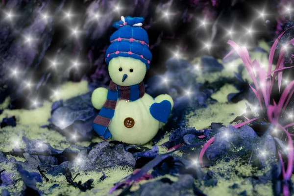 Christmas Background Snowman Holiday — 图库照片
