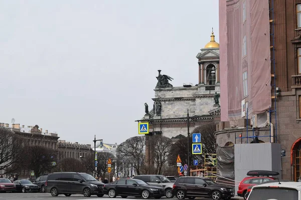 Provoz Velké Městské Ulici — Stock fotografie