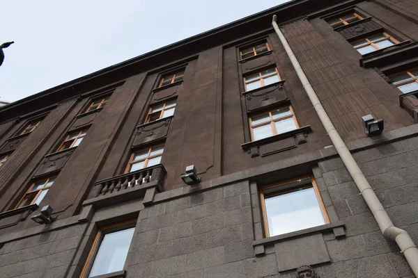 Details Van Gevel Van Het Gebouw Historisch Gebouw Klassieke Architectuur — Stockfoto