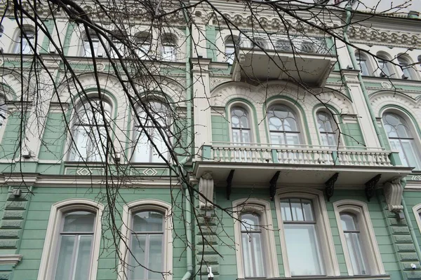 Detalhes Fachada Edifício Edifício Histórico Arquitetura Clássica — Fotografia de Stock