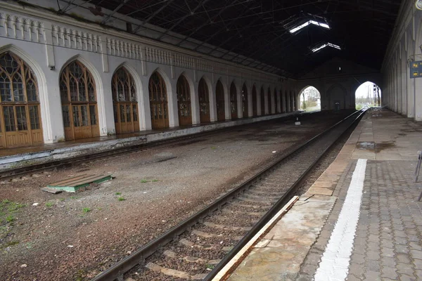 Ferrovia Stazione Viaggi Trasporto Edificio Della Stazione — Foto Stock