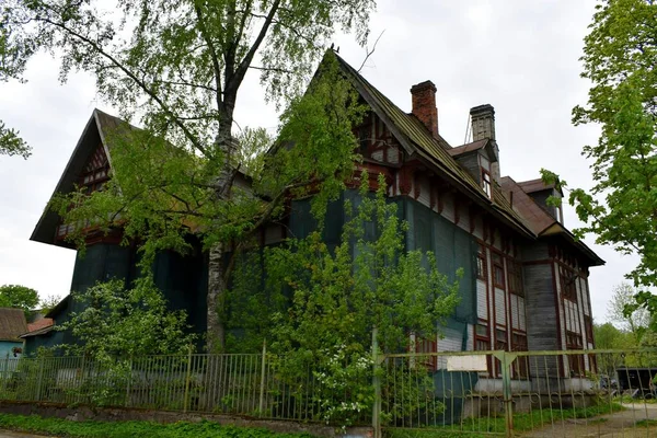 Holzhaus Dorf — Stockfoto