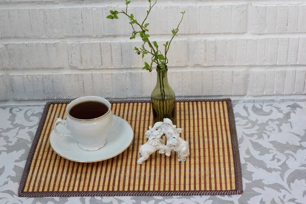 Cup Tea Morning Breakfast — Stock Photo, Image