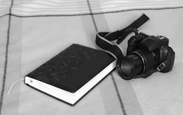 camera and diary, retro, vintage
