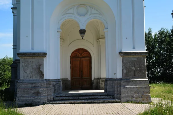 Edifício Igreja Detalhes Fachada Edifício Lugar Santo Dos Peregrinos — Fotografia de Stock