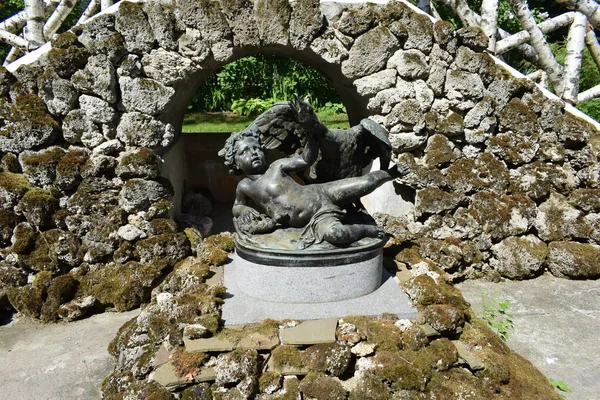 Fuente Jardín Escultura Diseño Del Paisaje — Foto de Stock
