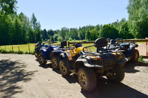 Atv Przypadku Prowadzenia Pojazdu Terenie — Zdjęcie stockowe