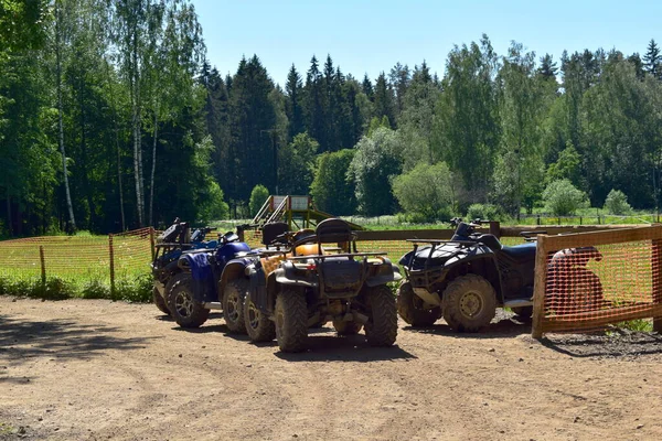 Atv Przypadku Prowadzenia Pojazdu Terenie — Zdjęcie stockowe