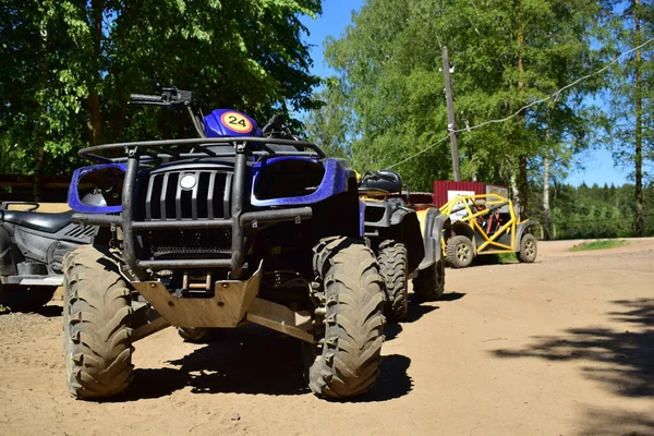 Atv Przypadku Prowadzenia Pojazdu Terenie — Zdjęcie stockowe