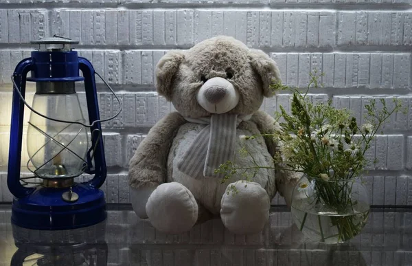 Teddy Bear Bouquet Lamp — Fotografia de Stock