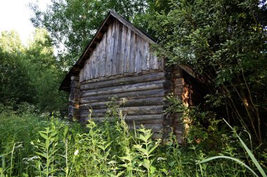 house in the village, summer day