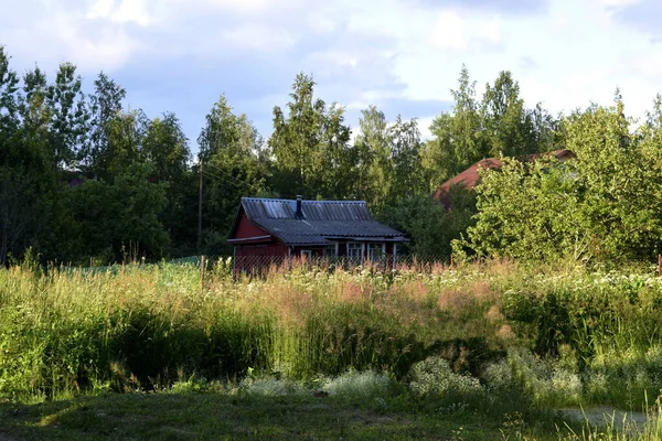Haus Dorf Sommertag — Stockfoto