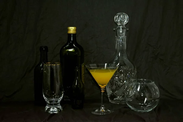 Vida Tranquila Bebidas Mesa — Fotografia de Stock