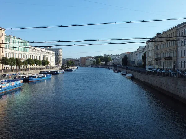 Canal Eau Dans Ville Vue Sur Ville — Photo