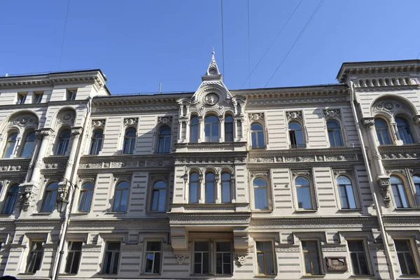 Gevel Van Het Gebouw Oude Stad Geschiedenis Van Architectuur — Stockfoto