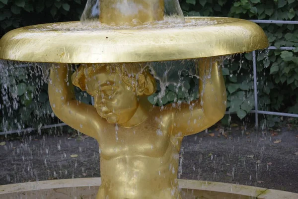 Brunnen Park Landschaftsgestaltung — Stockfoto