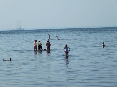 Deniz manzarası, deniz plajı.