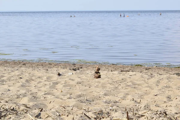 Strand Egy Hely Ahol Emberek Pihenhetnek — Stock Fotó