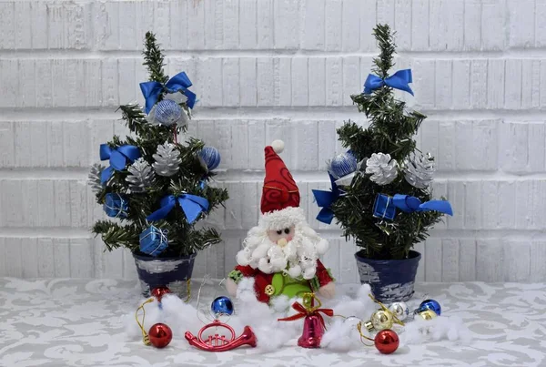 Karácsonyfa Télapó Claus — Stock Fotó
