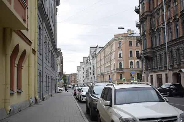 Straße Der Stadt Hausfassade — Stockfoto