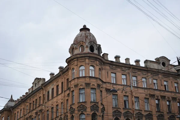 Detaljerad Beskrivning Fasaden Byggnad — Stockfoto