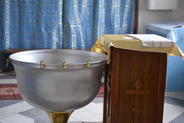 Ритуальные Объекты Крещения Людей Православной Церкви — стоковое фото