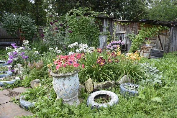 Camas Flores Jardín — Foto de Stock