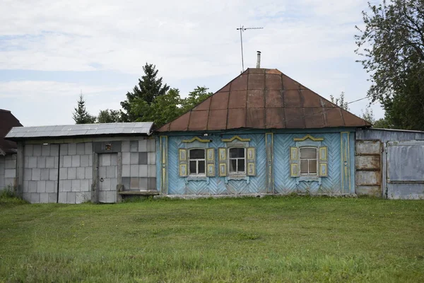 Ancienne Maison Bois Dans Village — Photo