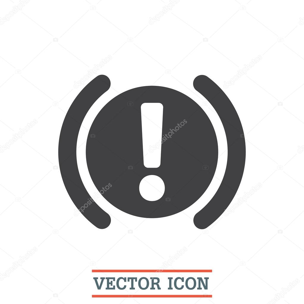 Car parking brake signal icon — Stock Vector © quka 121509004