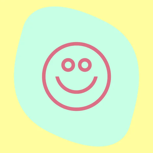 Happy face flat icon