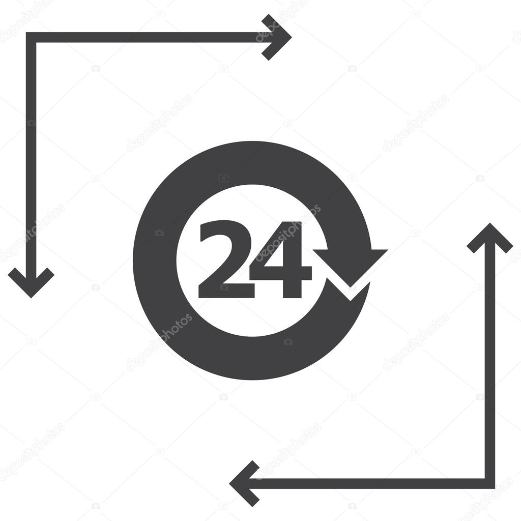 非 24 時間は閉店作業を停止またはサービスのシンボル ストック 非 24 時間は閉店作業を停止またはサービスのシンボル ストック