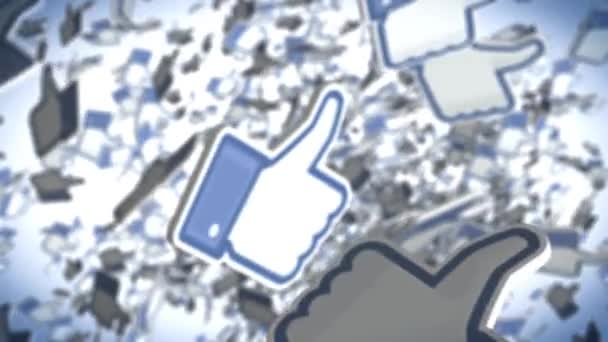 BELGRADE, SERBIA - CIRCA SEPTEMBER, 2016: Animation of Facebook social media Like sign. Facebook is the most popular online social networking service — Stock Footage BELGRADE, SERBIA - CIRCA SEPTEMBER, 2016: Animation of Facebook social media Like sign. Facebook is the most popular online social networking service Royalty Free Stock Video