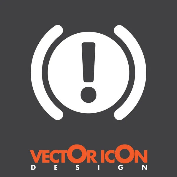Car parking brake signal vector icon — Stock Vector © quka 61402139