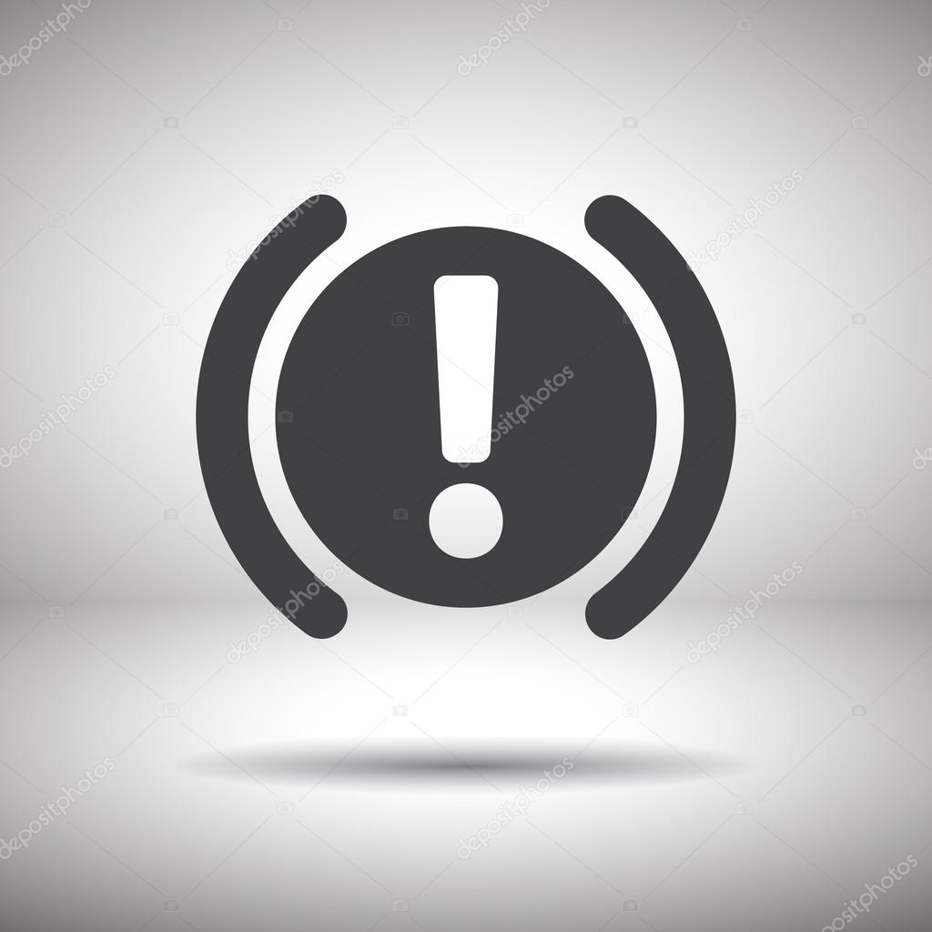 Car parking brake signal vector icon — Stock Vector © quka 61402139