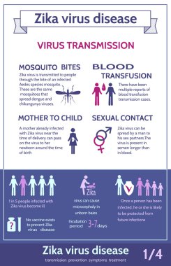 Zika virüs Infographic simgeler ve text.Information tra hakkında