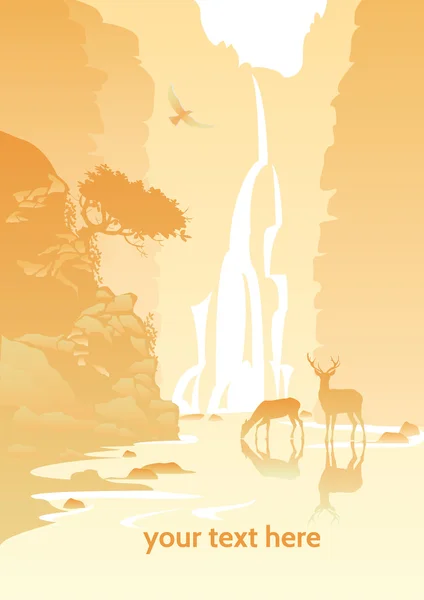 Şelaleli dağ manzarası