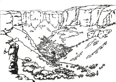 köy dağlarda ile manzara