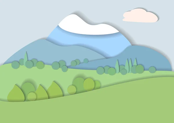 Düz tasarım doğa manzara