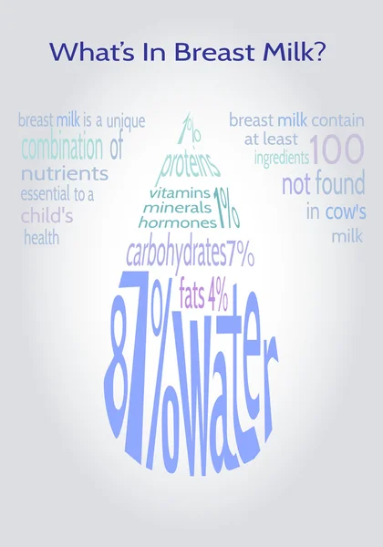 Инфографика Что такое грудное молоко ? — стоковый вектор