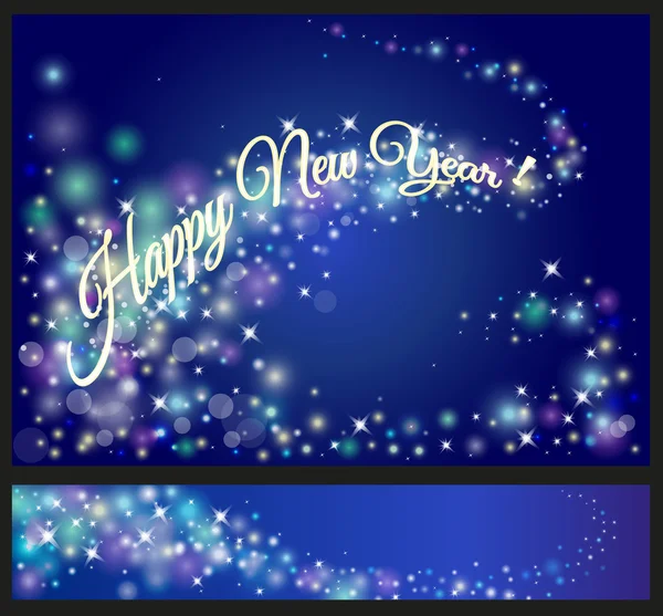 Feliz Ano Novo celebrações folheto, banner, cartaz ou convite —  Vetores de Stock