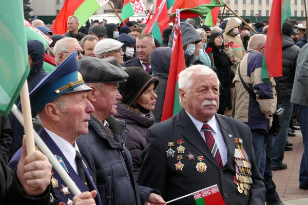 Мінську Пройшов Мітинг Участю Ветеранів Владних Структур — стокове фото