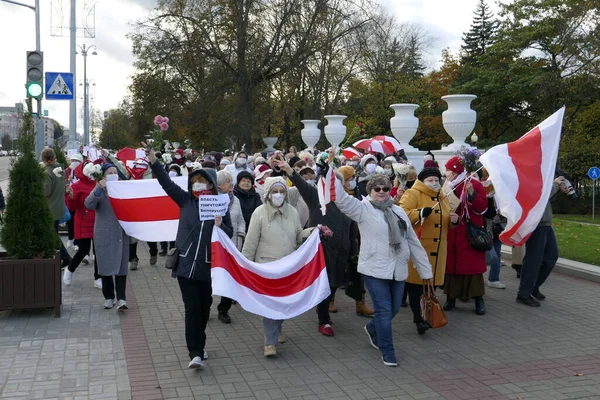 Minsk Weißrussland Friedlicher Protest Alter Frauen — Stockfoto