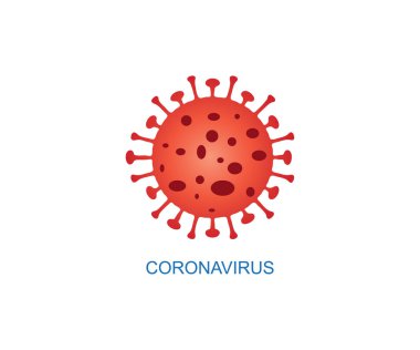 Vektör çizimi. Coronavirus gribi ikonu