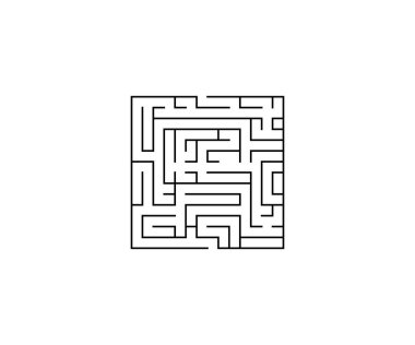 Vektör çizimi. Labirent strateji simgesi